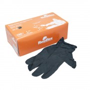 Reoflex Перчатки нитриловые L Чёрные (100шт)