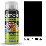 DETON RAL9004 Акриловая эмаль-аэрозоль Сигнальный черный (520мл)