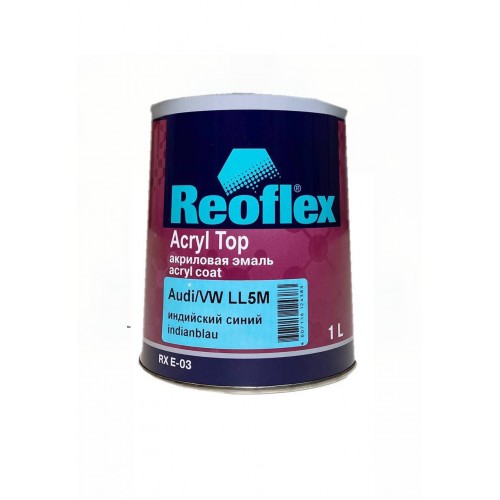 Reoflex Акриловая эмаль Acryl Top (1л) (Audi/Vw LL5M Indianblau)