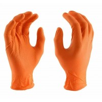 POWER GRIP Перчатки нитриловые (размер М) оранжевые 50шт/ упак