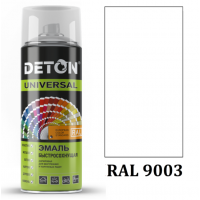 DETON RAL9003 Акриловая эмаль-аэрозоль Сигнальный белый МАТОВЫЙ (520мл)